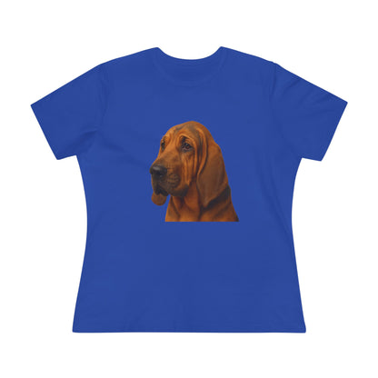 Bloodhound Head Women's Short Sleeve Crewneck Tee
