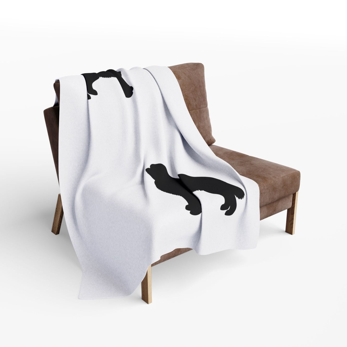 Newfie Silhouette Arctic Fleece Blanket