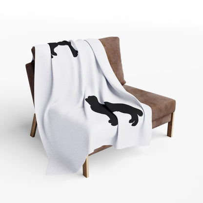 Newfie Silhouette Arctic Fleece Blanket