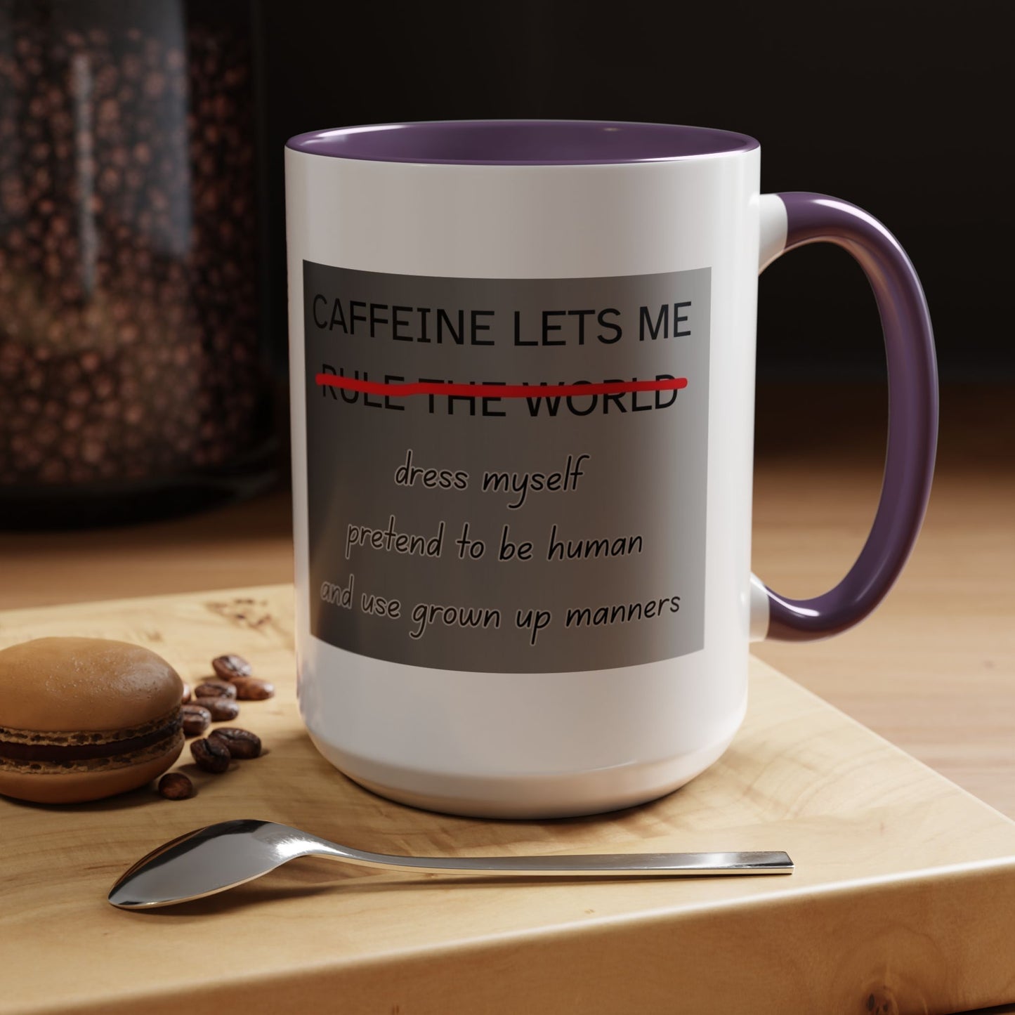 Caffeine Lets Me 2-Tone Coffee Mug