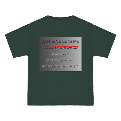 Caffeine Lets Me Men's Short-Sleeve Crewneck Tee