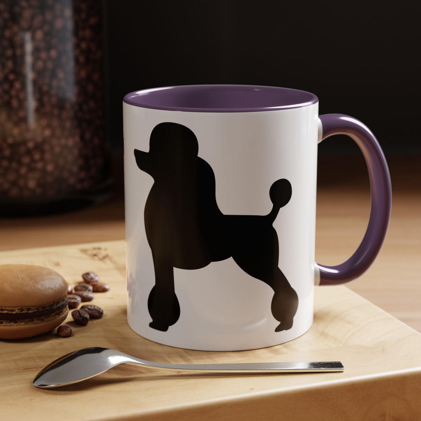 Poodle Silhouette 2-Tone Coffee Mug