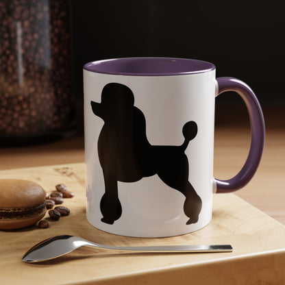 Poodle Silhouette 2-Tone Coffee Mug