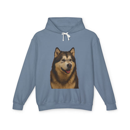 Malamute Head Unisex Lightweight Hoodie