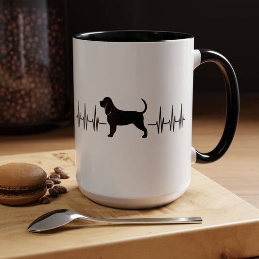 My Heart Beats For Bloodhounds 2-Tone Coffee Mug