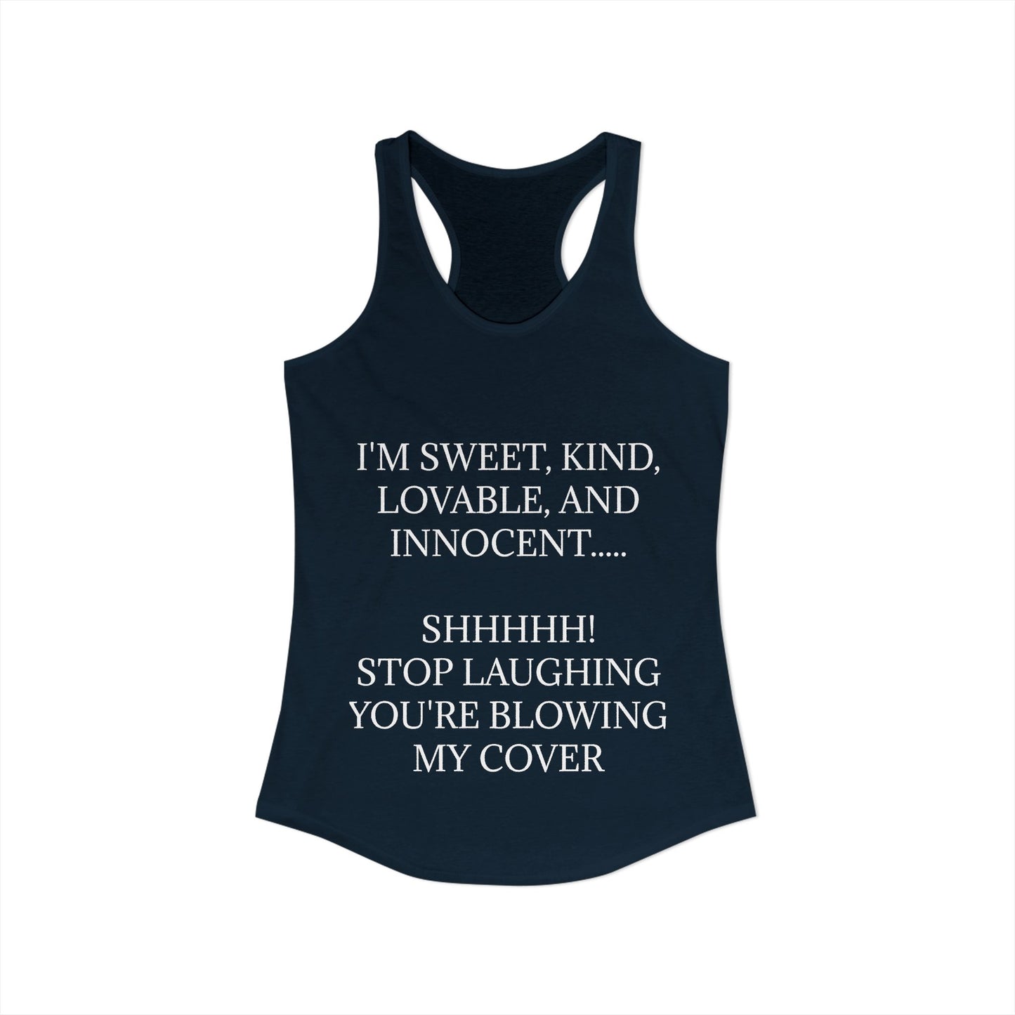 Blowing My Cover Women's Racerback Tank