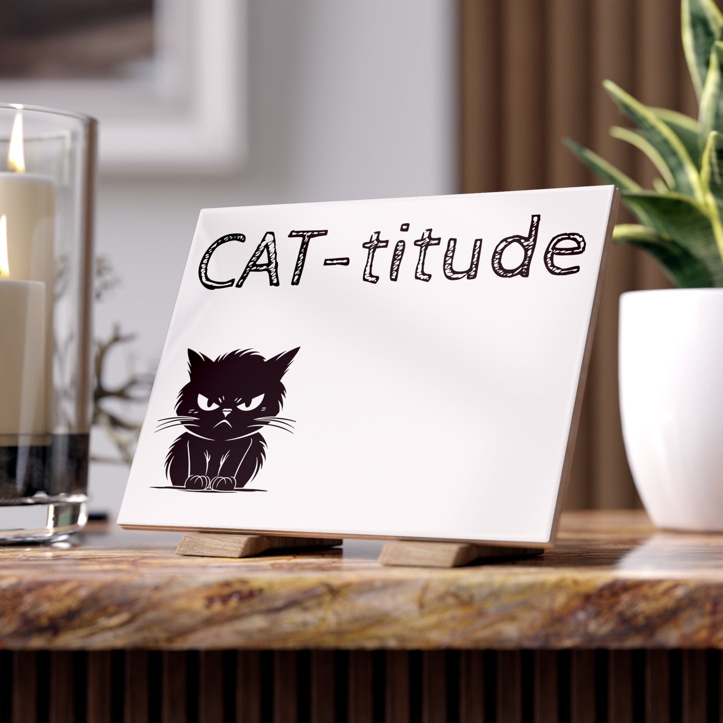 CAT-titude Ceramic Photo Tile