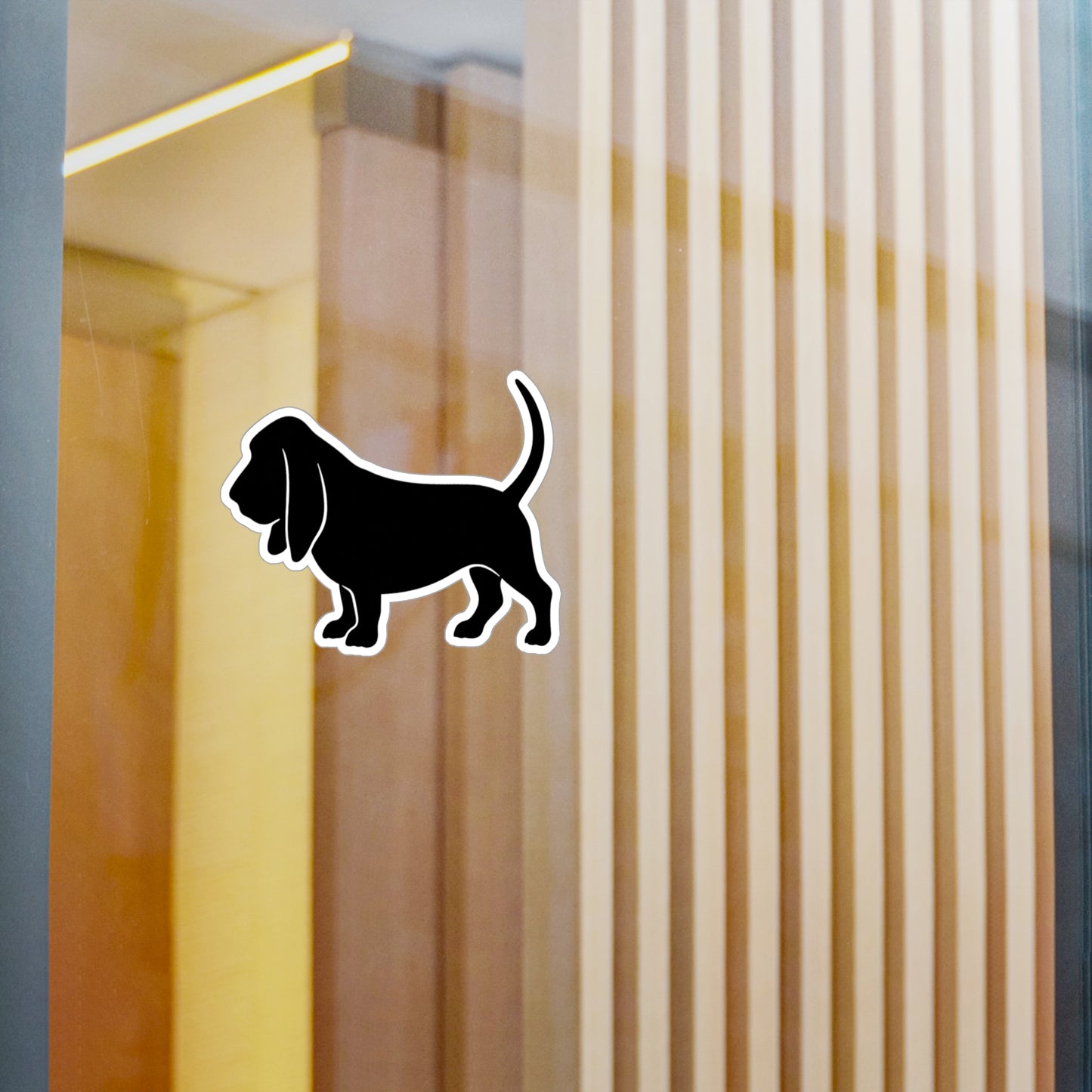 Basset Hound Silhouette Vinyl Decal
