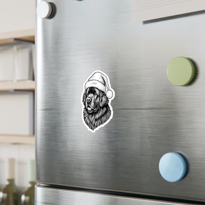 Santa Paws Newfie Vinyl Decal