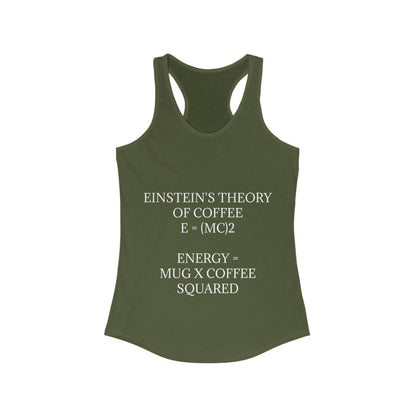 Einstein's Theory Of Coffee Women's Racerback Tank
