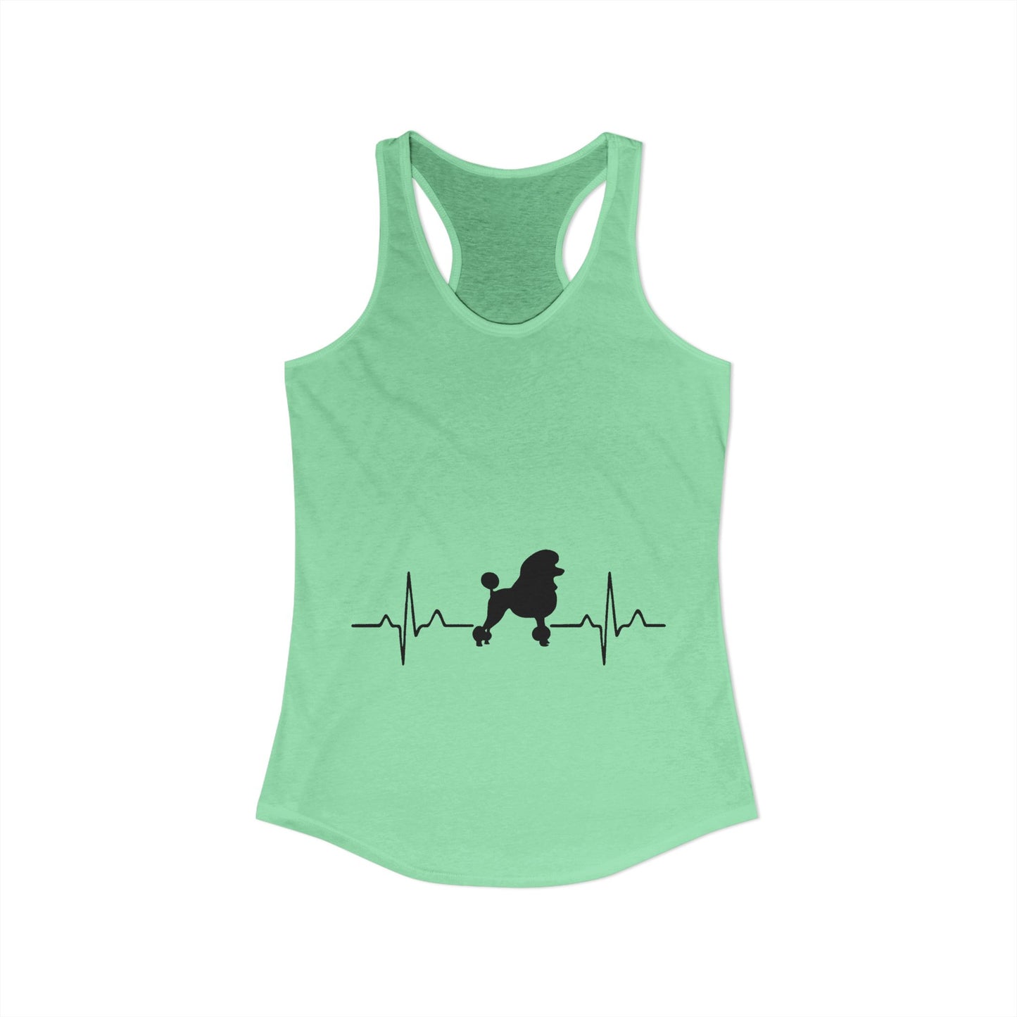 My Heart Beats For Poodles Women's Racerback Tank