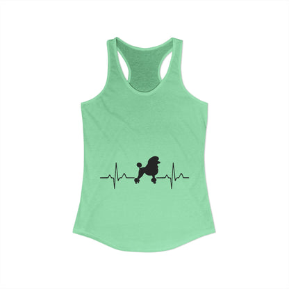 My Heart Beats For Poodles Women's Racerback Tank
