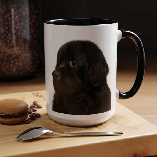 Newfie Head 2-Tone Coffee Mug