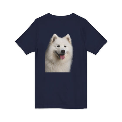 Samoyed Head Unisex Short Sleeve V-Neck Tee