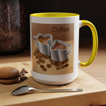 Coffee With Love 2-Tone Coffee Mug