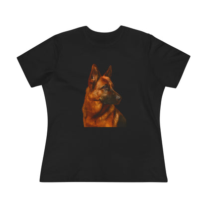 German Shepherd Head Women's Short Sleeve Crewneck Tee
