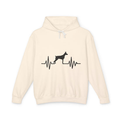 My Heart Beats For Dobermans Unisex Lightweight Hoodie