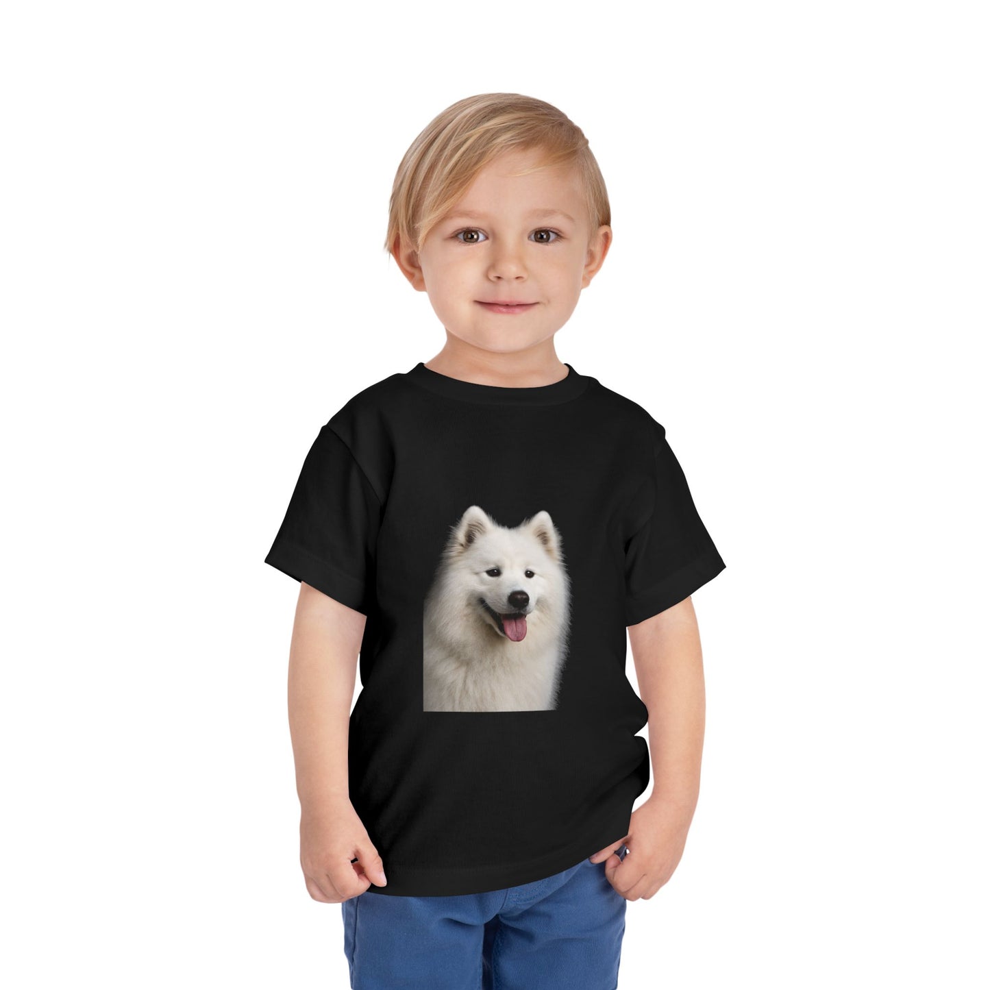Samoyed Head Toddler Unisex Short Sleeve Crewneck Tee