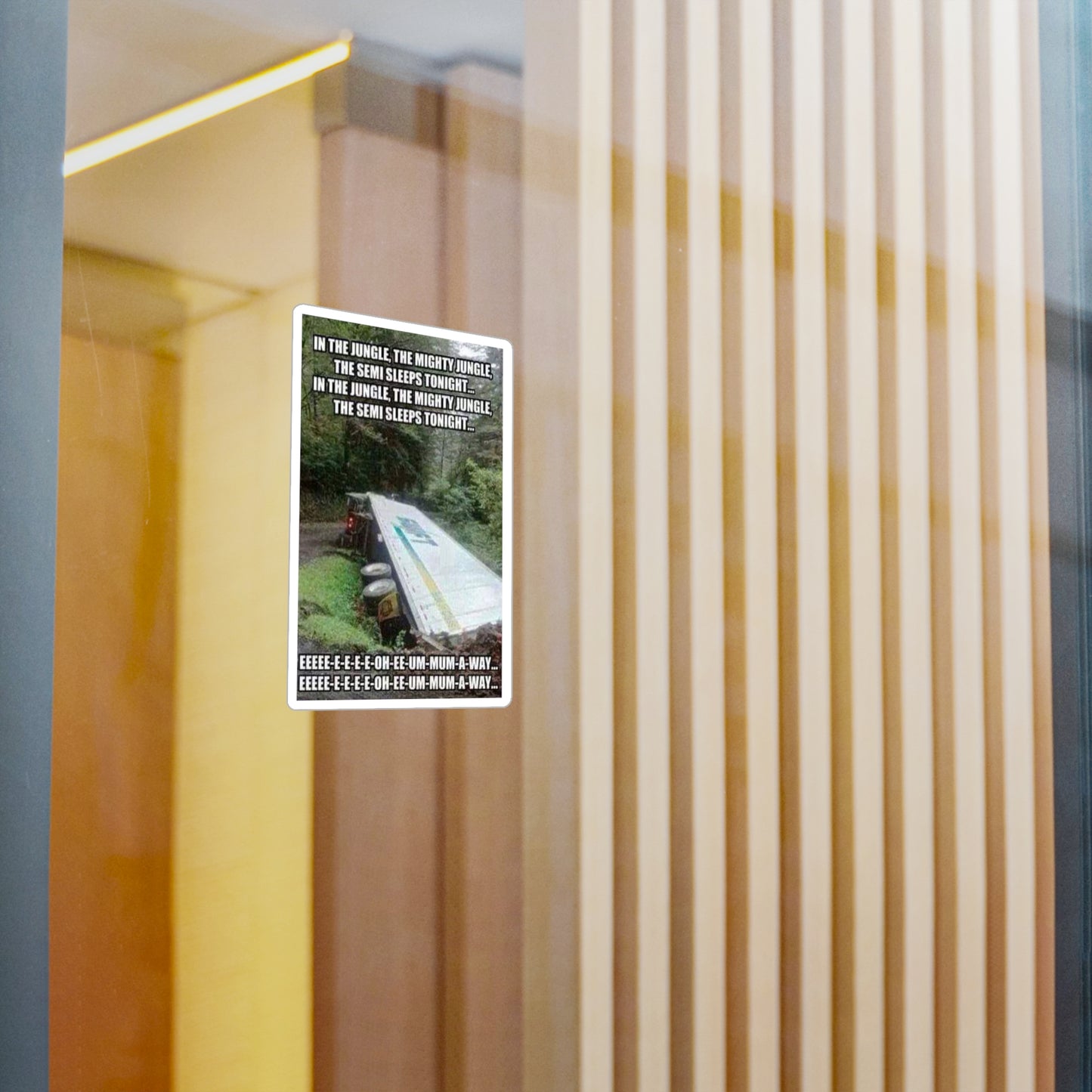 Semi Sleeps Vinyl Decal