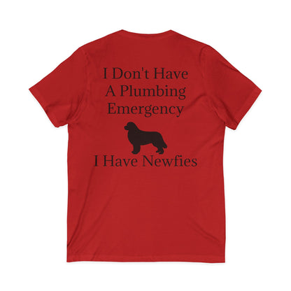 Plumbing Emergency Unisex Short Sleeve V-Neck Tee