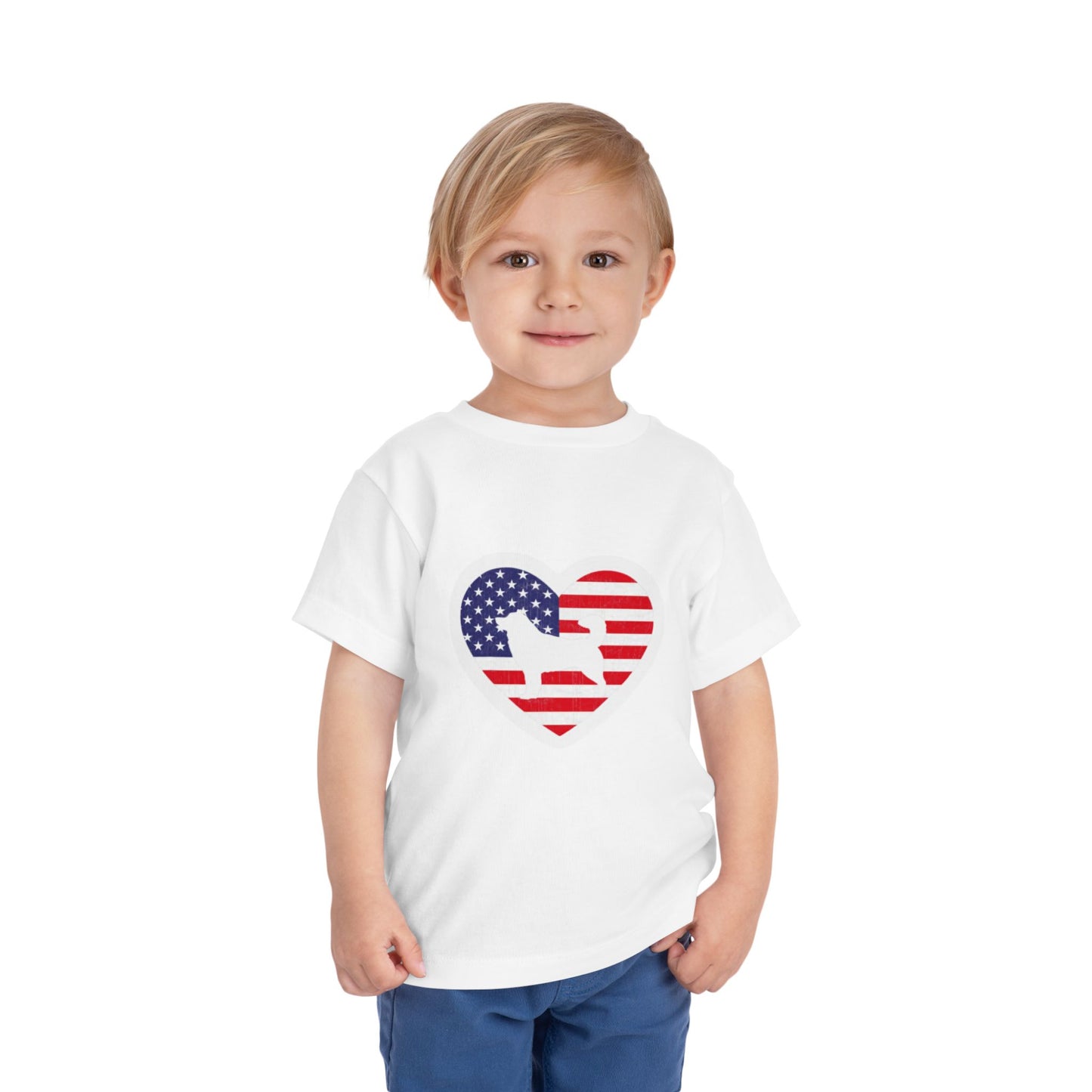 Malamute Flag Toddler Unisex Short Sleeve Crewneck Tee