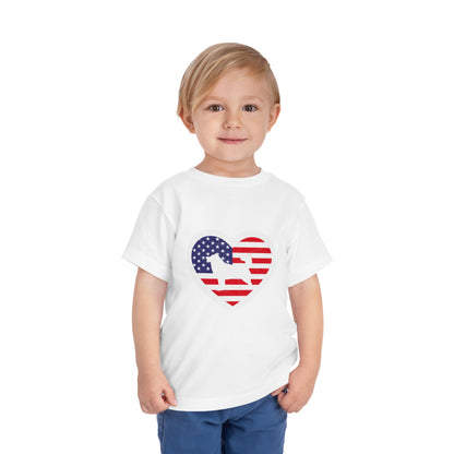 Malamute Flag Toddler Unisex Short Sleeve Crewneck Tee