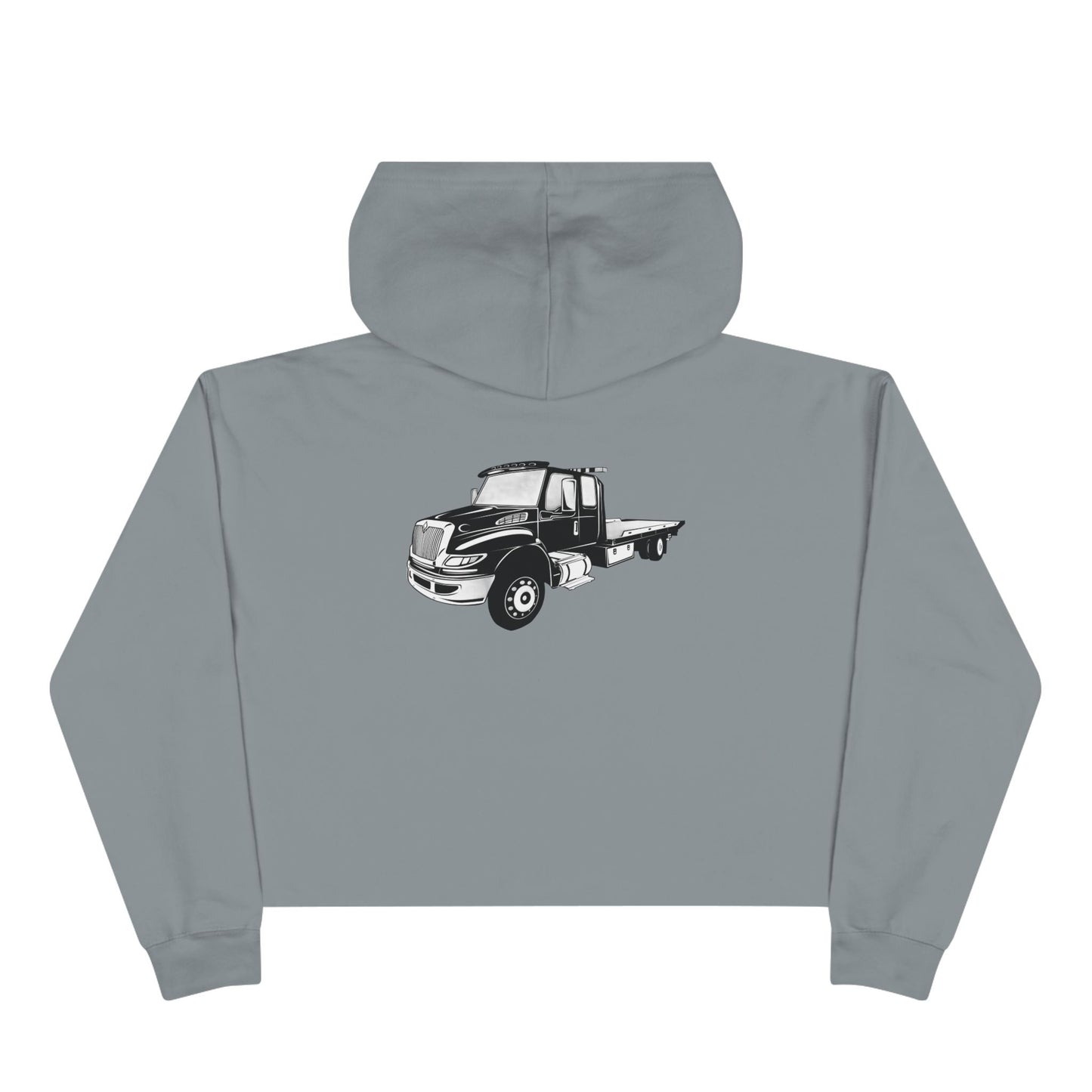 Flatbed Tow Truck Women's Crop Hoodie