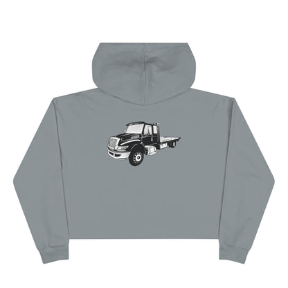 Flatbed Tow Truck Women's Crop Hoodie