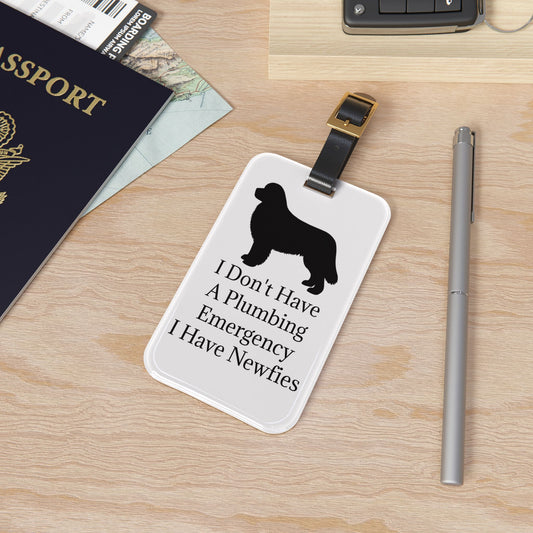 Plumbing Emergency Leather Strap Luggage Tag