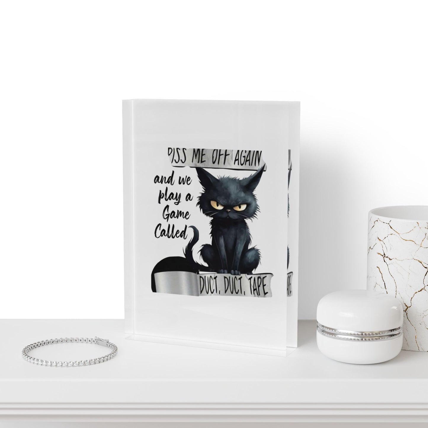 Duct, Duct, Tape Acrylic Photo Block