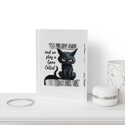 Duct, Duct, Tape Acrylic Photo Block