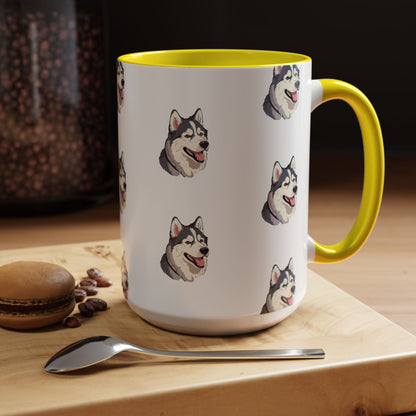Malamute Head 2-Tone Coffee Mug