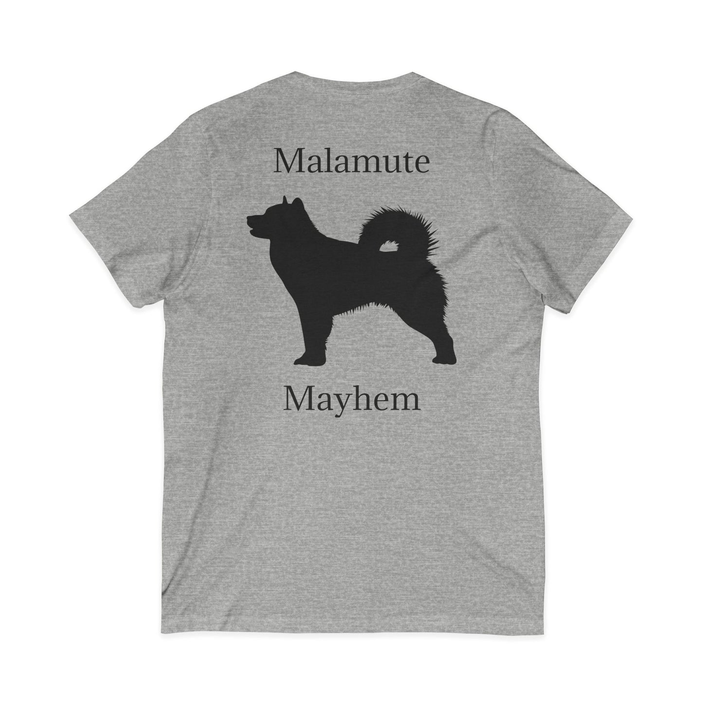 Malamute Mayhem Unisex Short Sleeve V-Neck Tee
