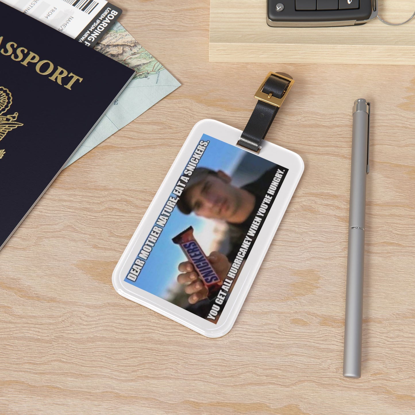 Hurricaney Leather Strap Luggage Tag