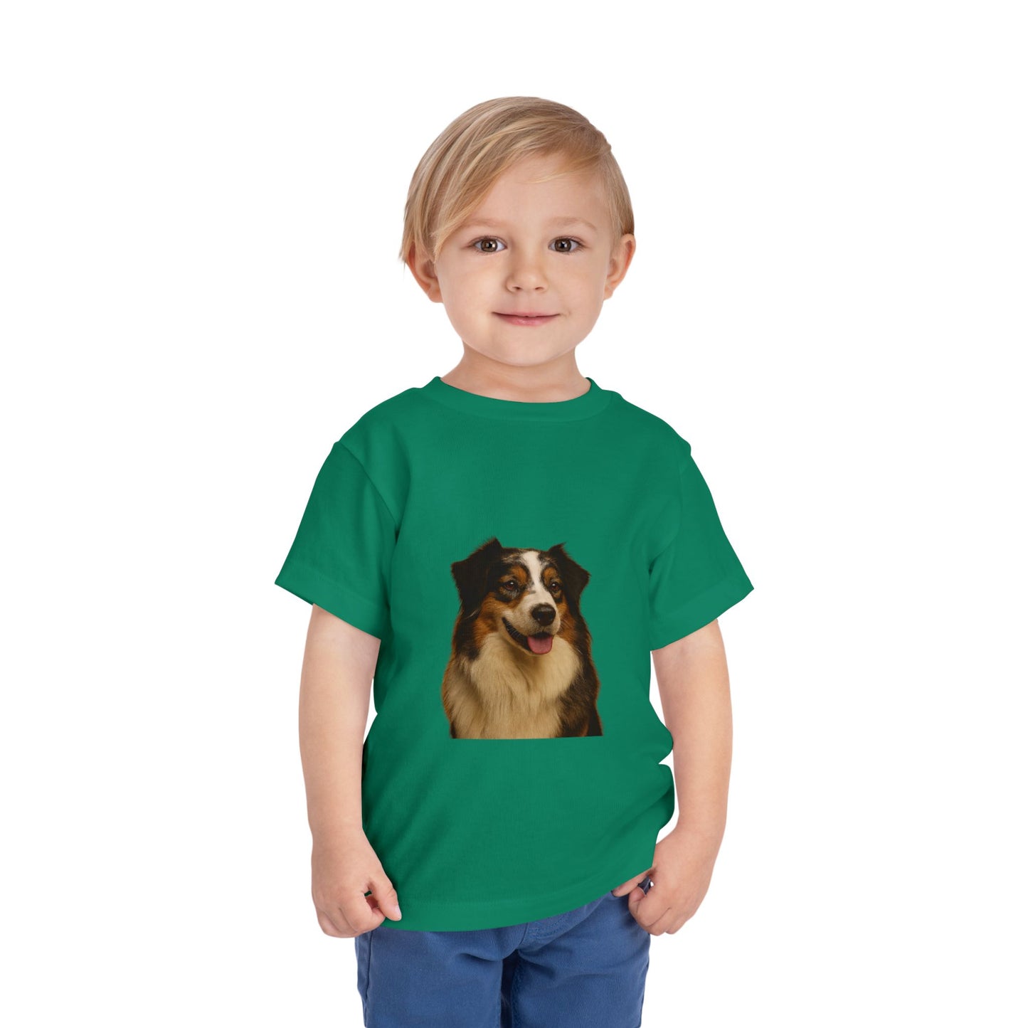 Aussie Head Toddler Unisex Short Sleeve Crewneck Tee