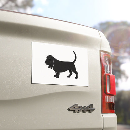 Basset Hound Silhouette Indoor/Outdoor Magnet
