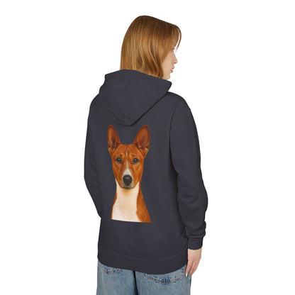 Basenji Head Unisex Lightweight Hoodie