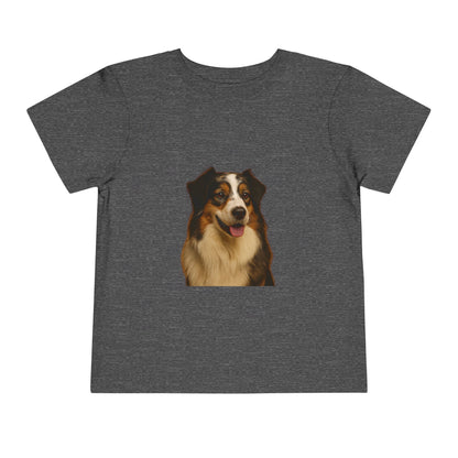 Aussie Head Toddler Unisex Short Sleeve Crewneck Tee