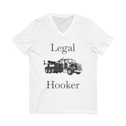 Legal H**ker Heavy Tow Truck Unisex Short Sleeve V-Neck Tee