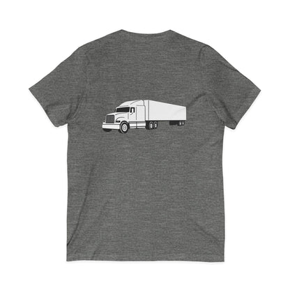 Semi Truck Unisex Short Sleeve V-Neck Tee