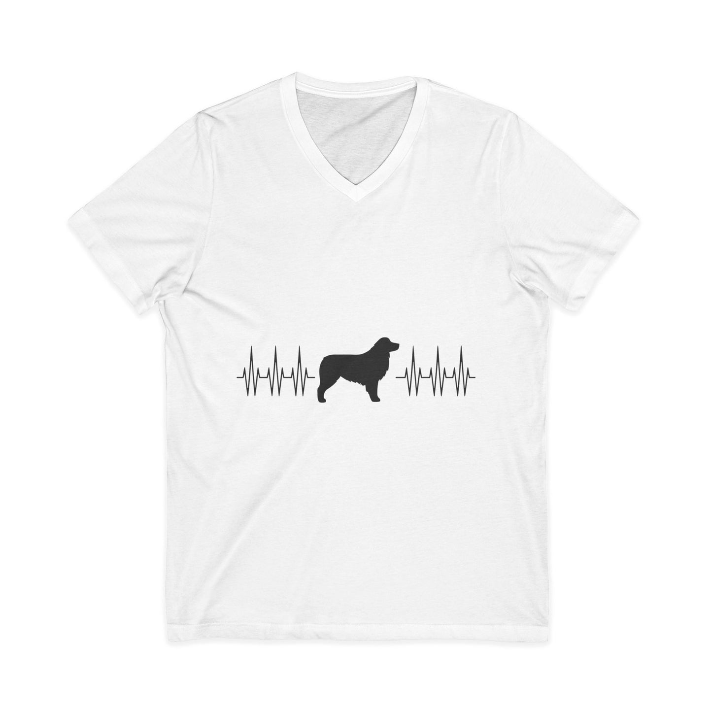 My Heart Beats For Aussies Unisex Short Sleeve V-Neck Tee