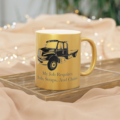 Beds, Straps, And Chains Metallic Coffee Mug