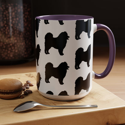 Samoyed Silhouette 2-Tone Coffee Mug
