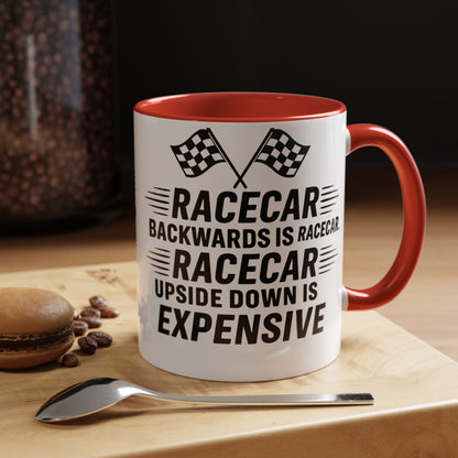 Racecar Backwards 2-Tone Coffee Mug