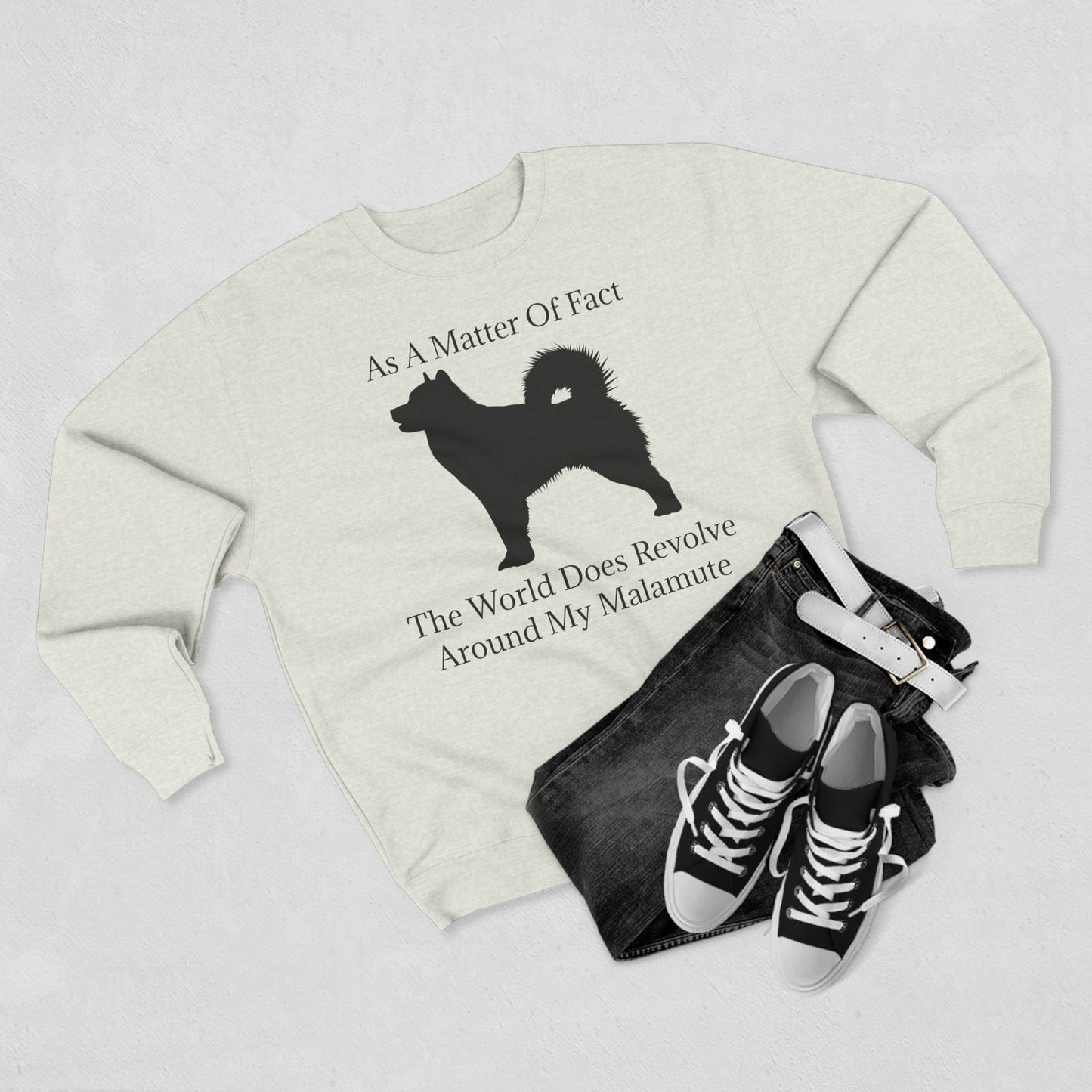 Matter Of Fact Malamute Unisex Crewneck Sweatshirt