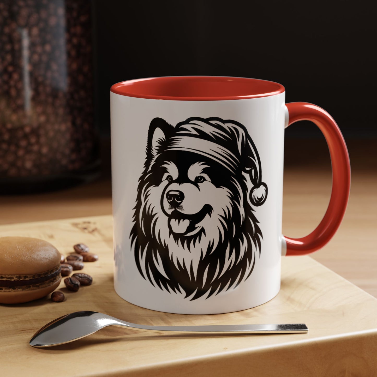 Santa Paws Malamute 2-Tone Coffee Mug