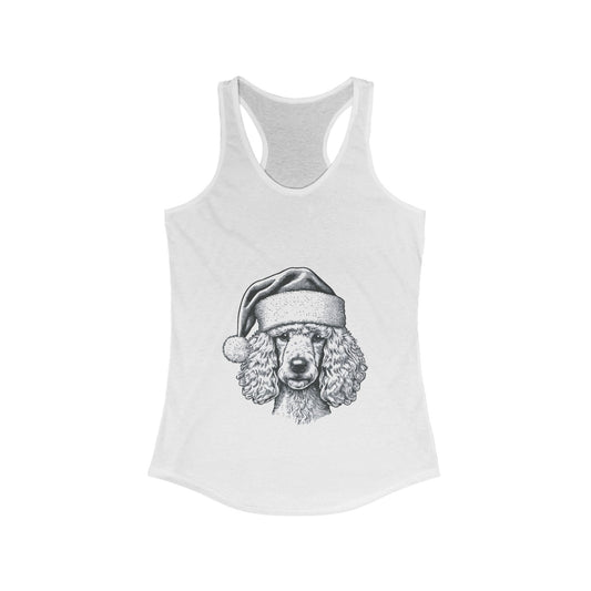 Santa Paws Poodle Women's Racerback Tank