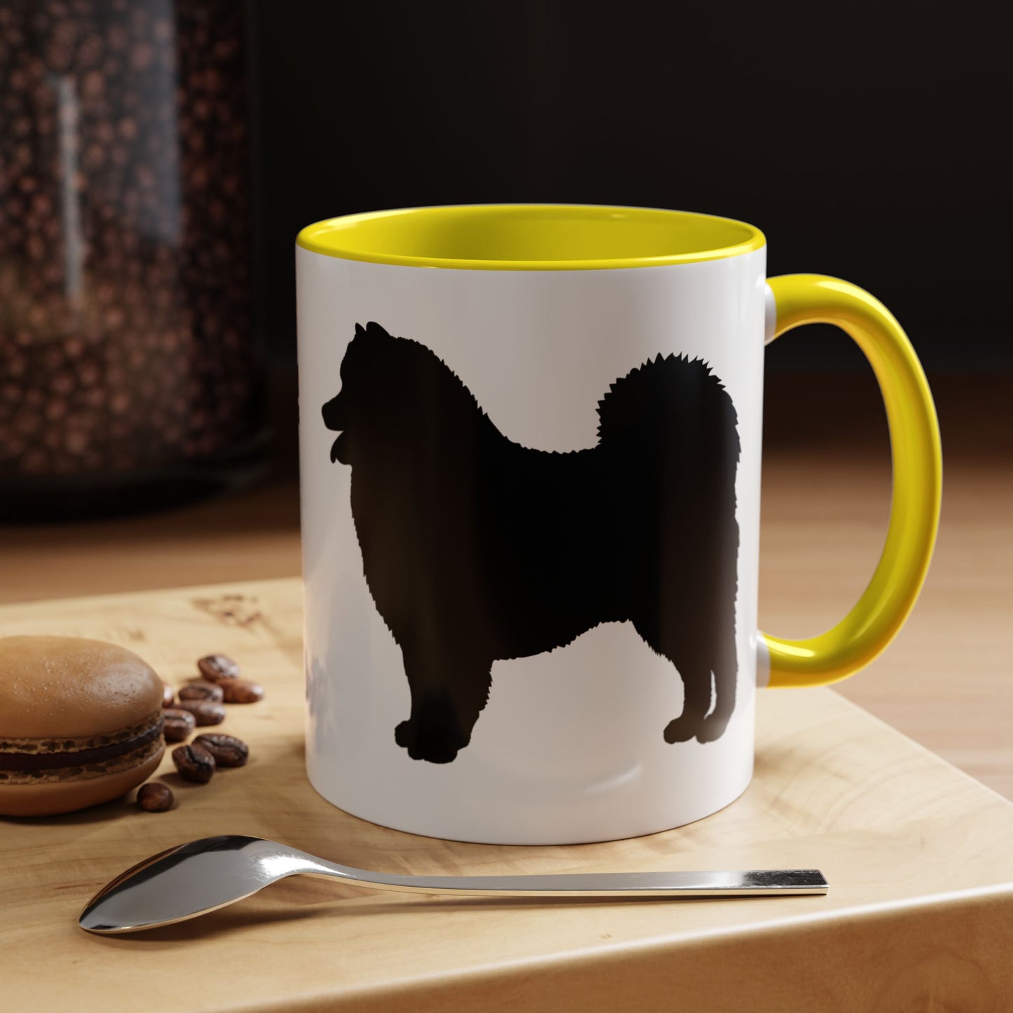 Samoyed Silhouette 2-Tone Coffee Mug