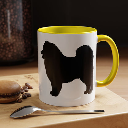 Samoyed Silhouette 2-Tone Coffee Mug
