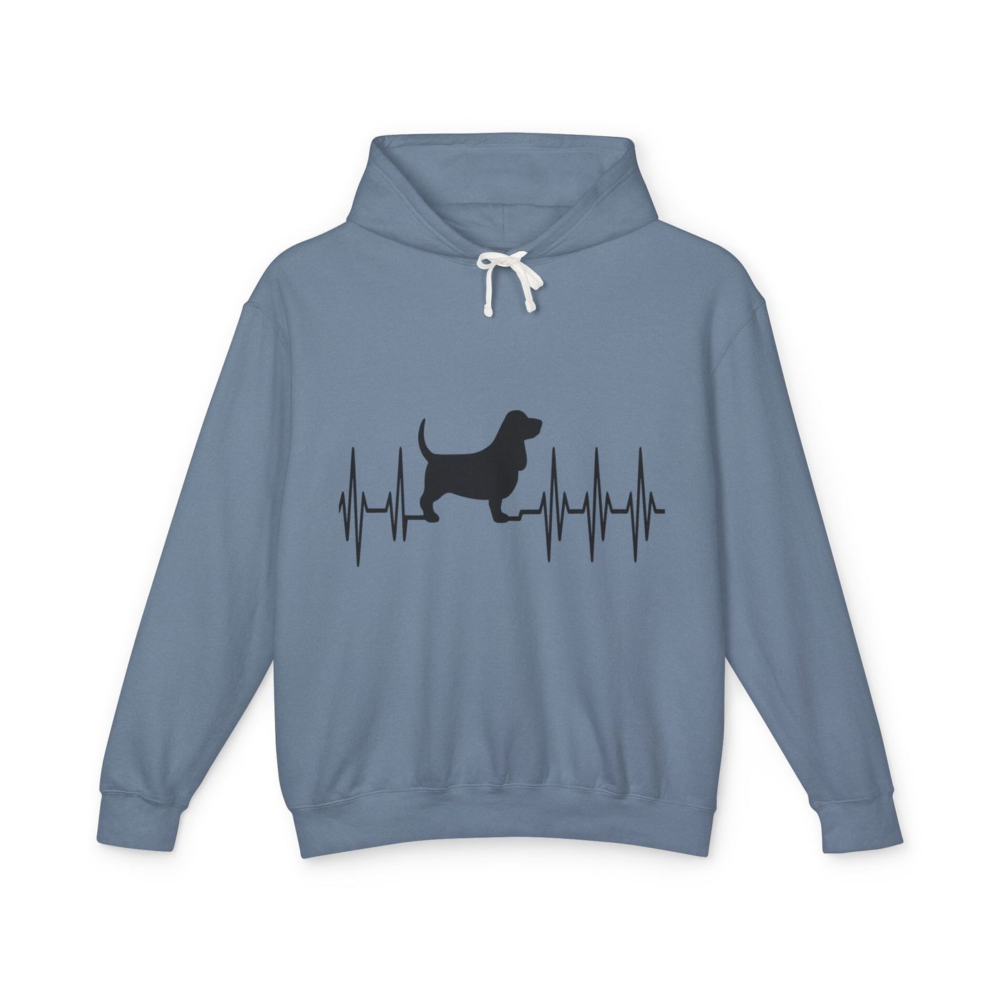 My Heart Beats For Bassets Unisex Lightweight Hoodie